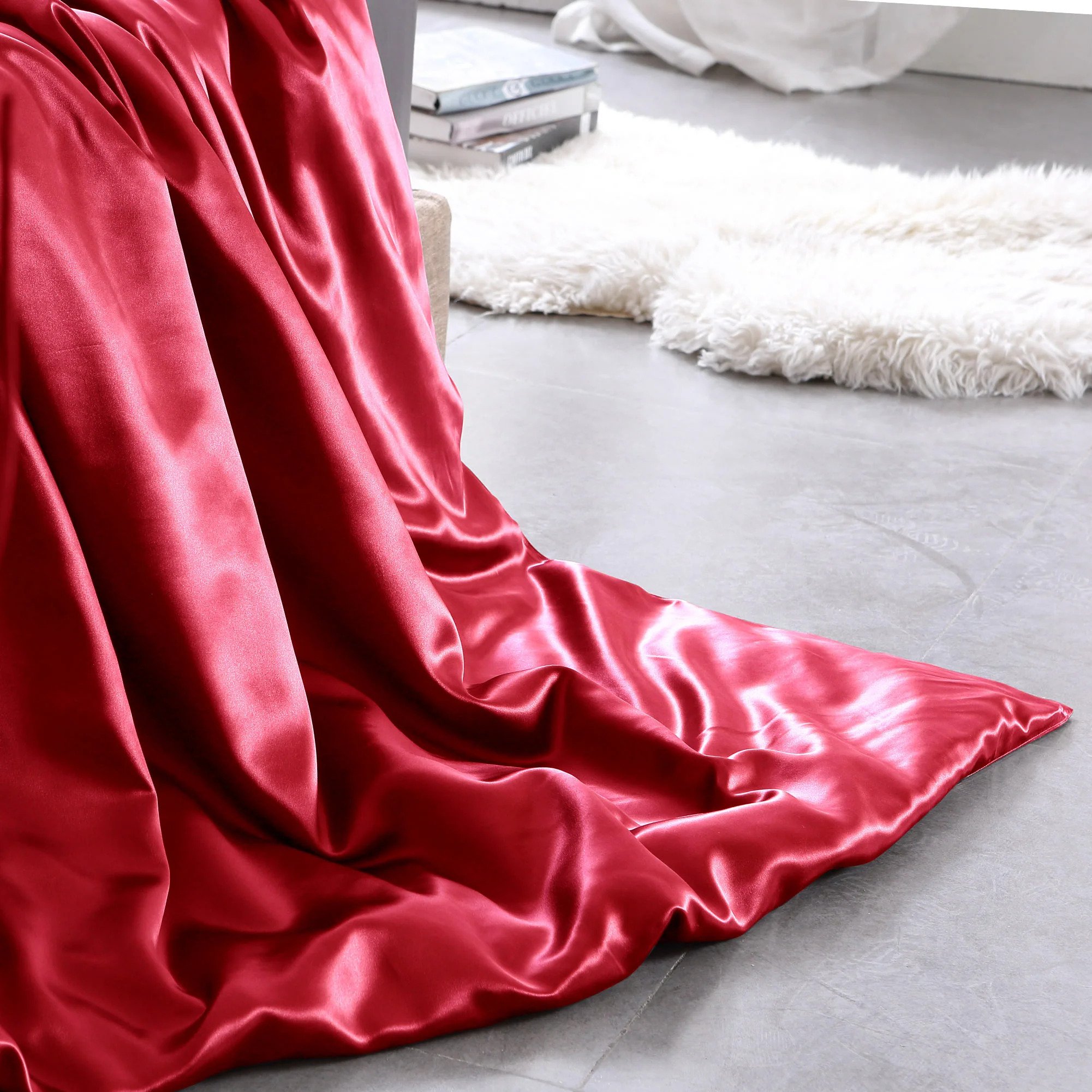 Silk Bed Linen -  Barbados - Red